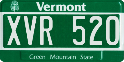 VT license plate XVR520