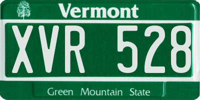 VT license plate XVR528