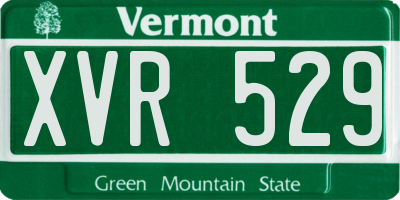 VT license plate XVR529