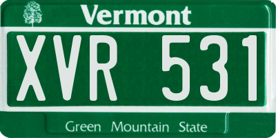 VT license plate XVR531