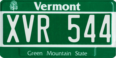 VT license plate XVR544
