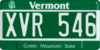 VT license plate XVR546