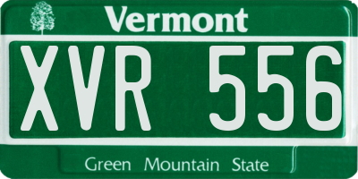 VT license plate XVR556