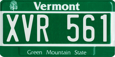 VT license plate XVR561