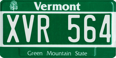 VT license plate XVR564