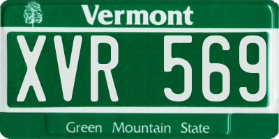 VT license plate XVR569