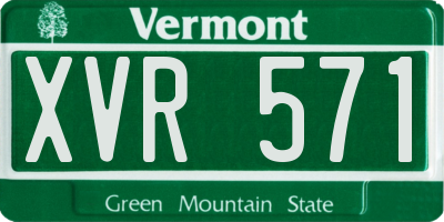 VT license plate XVR571