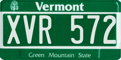 VT license plate XVR572