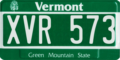 VT license plate XVR573