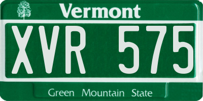 VT license plate XVR575