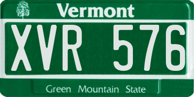 VT license plate XVR576