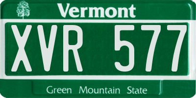 VT license plate XVR577
