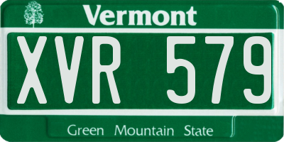 VT license plate XVR579