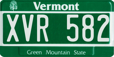 VT license plate XVR582