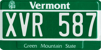 VT license plate XVR587