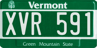 VT license plate XVR591