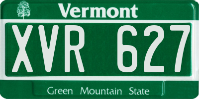 VT license plate XVR627