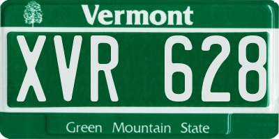 VT license plate XVR628