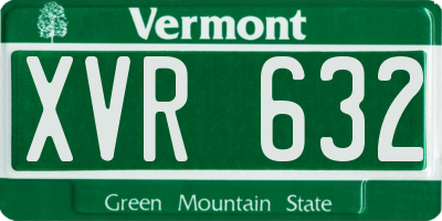 VT license plate XVR632