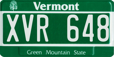 VT license plate XVR648
