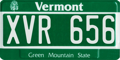 VT license plate XVR656