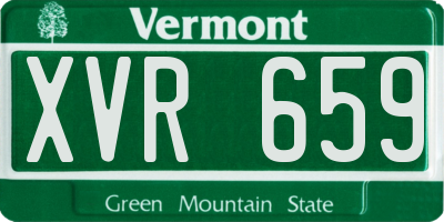VT license plate XVR659