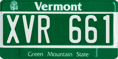 VT license plate XVR661