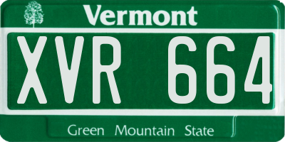 VT license plate XVR664