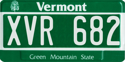 VT license plate XVR682