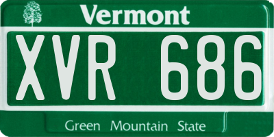 VT license plate XVR686