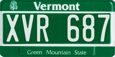 VT license plate XVR687