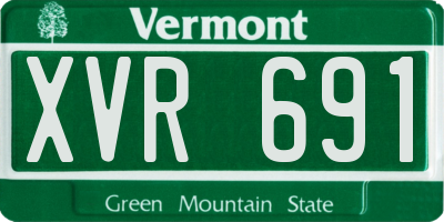 VT license plate XVR691