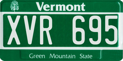 VT license plate XVR695