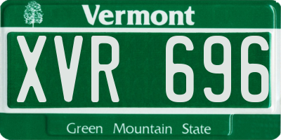 VT license plate XVR696