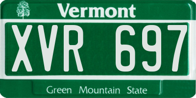 VT license plate XVR697