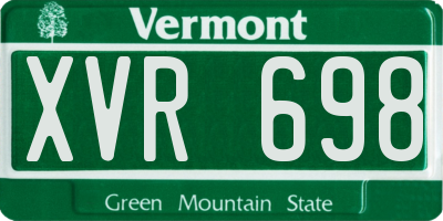 VT license plate XVR698