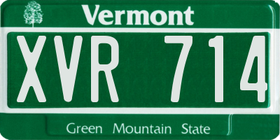 VT license plate XVR714