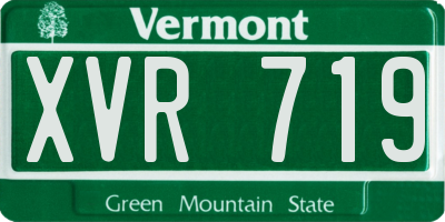 VT license plate XVR719