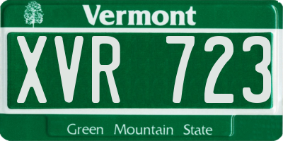 VT license plate XVR723