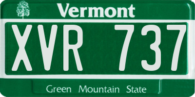 VT license plate XVR737