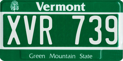 VT license plate XVR739