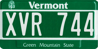 VT license plate XVR744