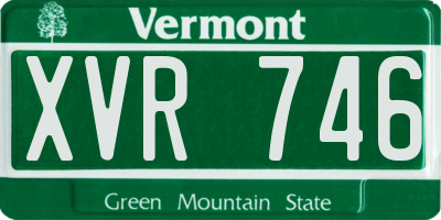 VT license plate XVR746