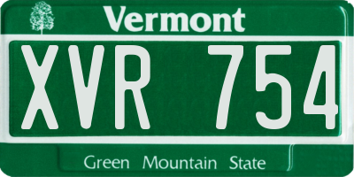 VT license plate XVR754