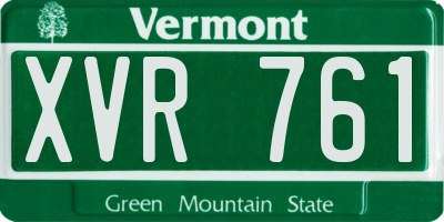 VT license plate XVR761