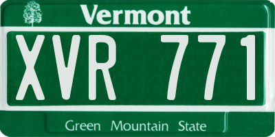 VT license plate XVR771