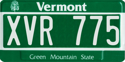 VT license plate XVR775