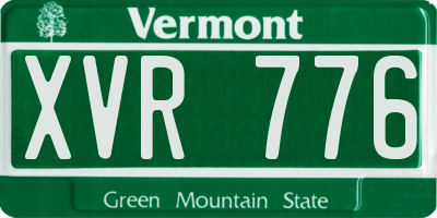 VT license plate XVR776