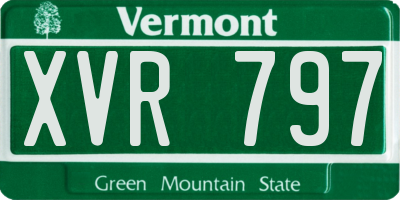 VT license plate XVR797