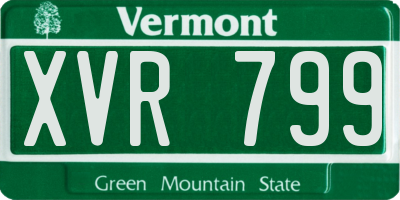 VT license plate XVR799